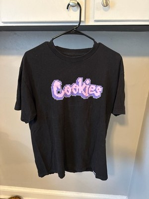 Cookies SF 8-Bit Pixel Logo Black T-Shirt Size L