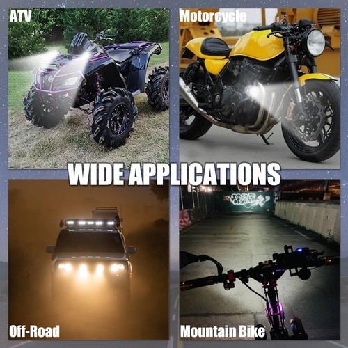 Motorcycle Driving Light 12-60V 40W 3600LM LED Fog Light for ATV UTV Bike Car... - Picture 2 of 9