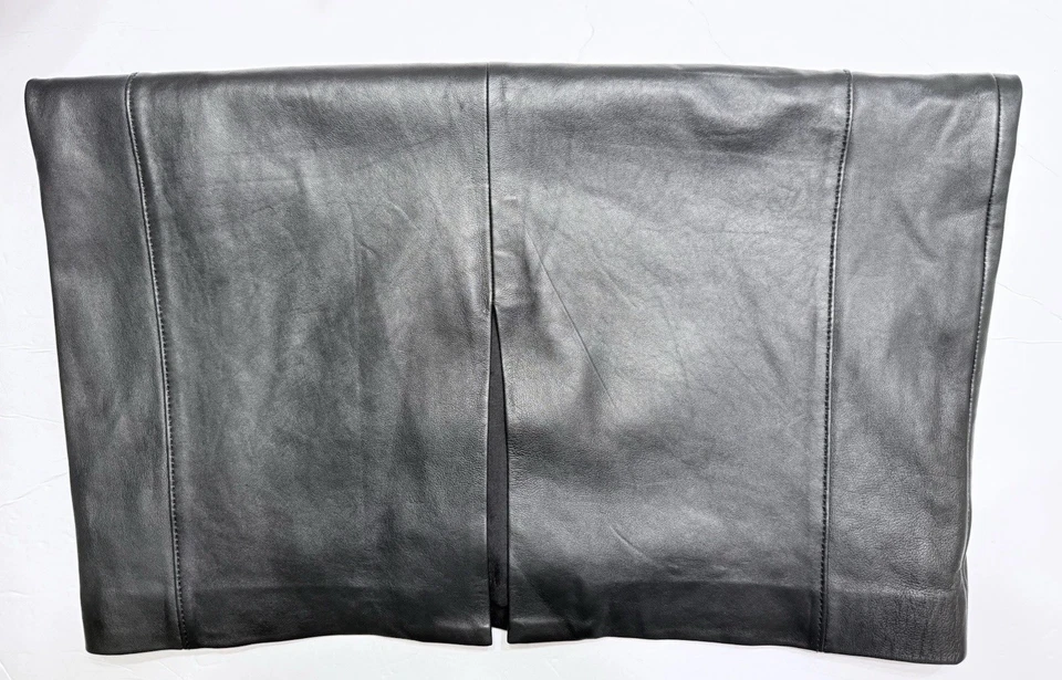 Falda lápiz Classiques Entier para mujer negra suave 100 % cuero forrada talla 14 Foto 4 de 4