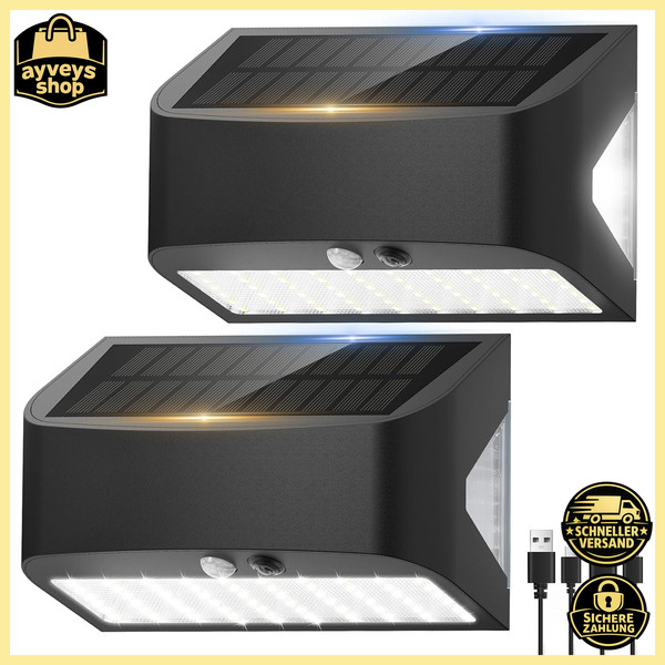 Solarlampe AußEn Bewegungsmelder 18Cm IP65 Wasserdicht Garten Terrasse-image