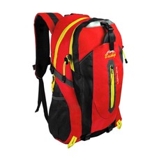 Mochila de Viaje Unisex Impermeable Multiples Bolsillos 30 Litros Rojo