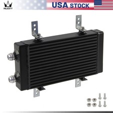 Universal Dual Pass Bar Plate Oil Cooler Small Core9.5x5.5x1.58 Black Universal Dual Pass Bar Plate Oil Cooler Small Core9.5x5.5x1.58 Black