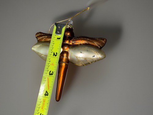 Dragonfly Glass Christmas Ornament - Picture 5 of 13