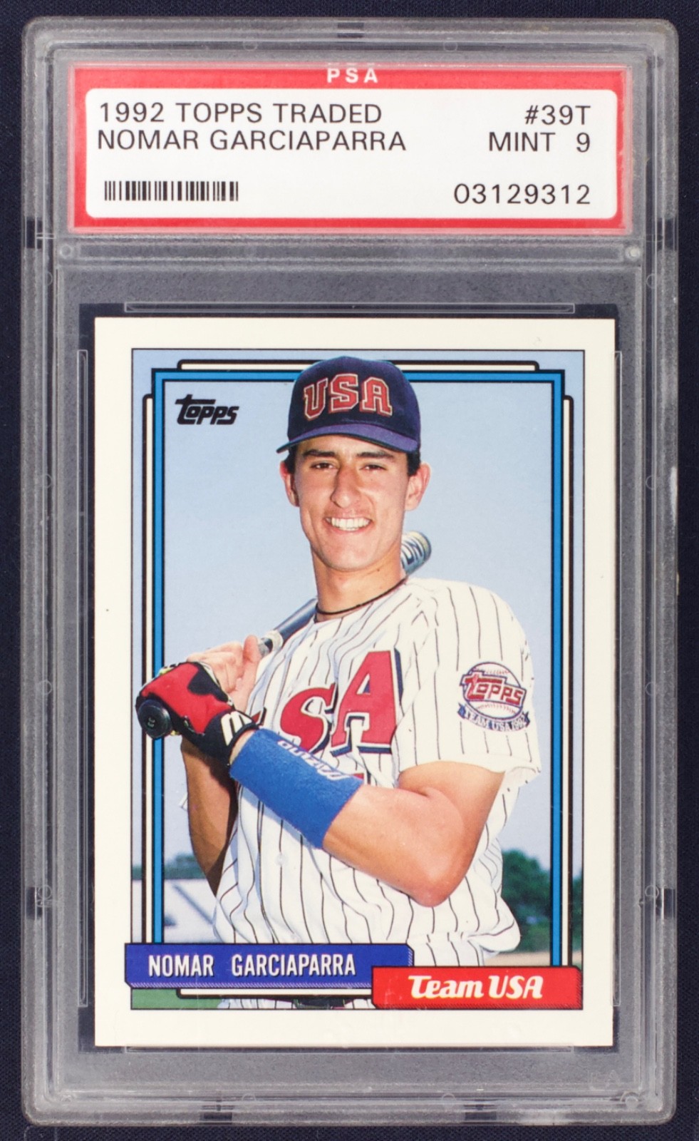 1992 Topps Traded Nomar Garciaparra #39T Rookie (RC) Team USA PSA 9