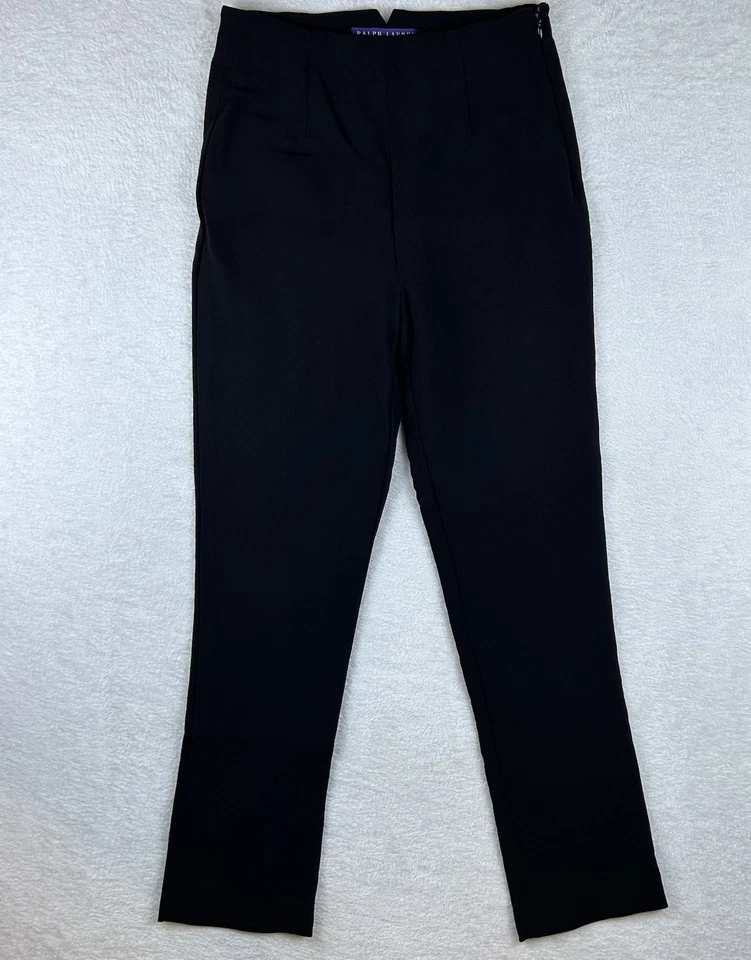 VTG Ralph Lauren Collection Purple Label Wool Stretch Size 8 Made USA Black — 第 2/4 张图片