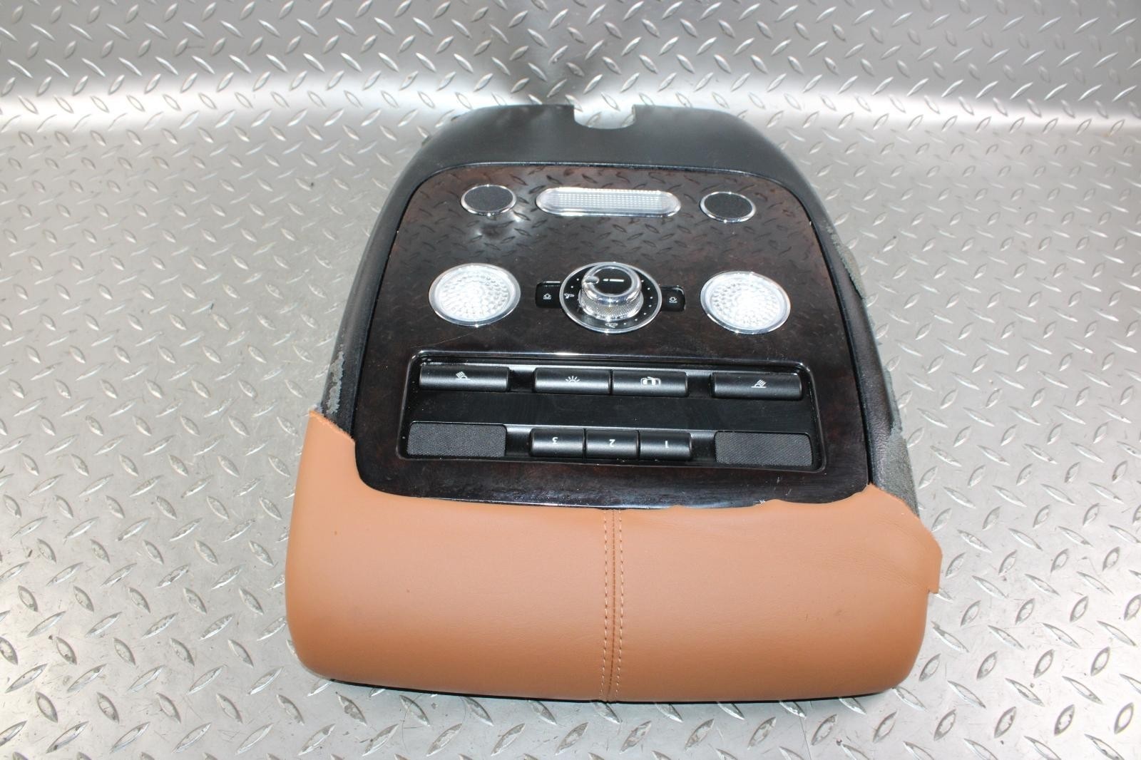 ⚠️DMG⚠️ 13-18 Flying Spur Brown Woodgrain Overhead Roof Center Console Lamps OEM
