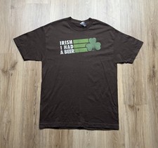 VINTAGE Irish Beer Funny T-Shirt Size Large St Patrick  s Day Novetly Drinking