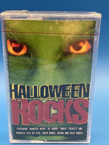 Vintage Spooky Halloween Rocks Party Music Cassette Tape KISS David Bowie NEW - Picture 1 of 7