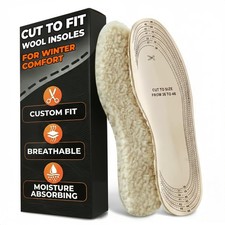 2 Pcs Winter Boot Liners   Ultra Thin Sheepskin Boot Insoles Women and Men   ...
