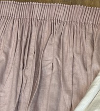 Laura Ashley Curtains Lined 102” W x 83” L Dusky Pink Linen Lined