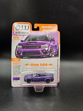 Auto World 2023 Dodge Charger Swinger R/T Scat Pack Plum Crazy 1/64