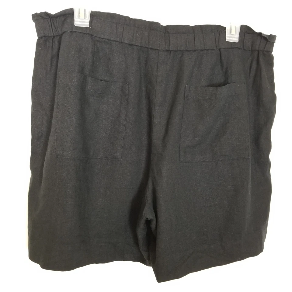 Bermudas de verano negras para mujer J.Jill de lino talla 2X Foto 3 de 4