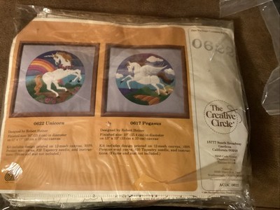 The Creative Circle Crewel Embroidery Kit. #0622 Unicorn. New Sealed Vintage1985