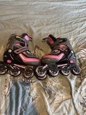 Girls Adjustable Pink Inline Skates Size 35 - 38 Size 2 to 5