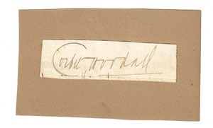 Clipped Signature (1x3") Sir Corbet Woodall (1841 -1916) Leading gas engineer