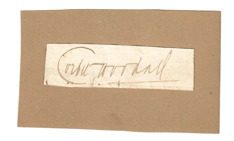 Clipped Signature (1x3") Sir Corbet Woodall (1841 -1916) Leading gas engineer