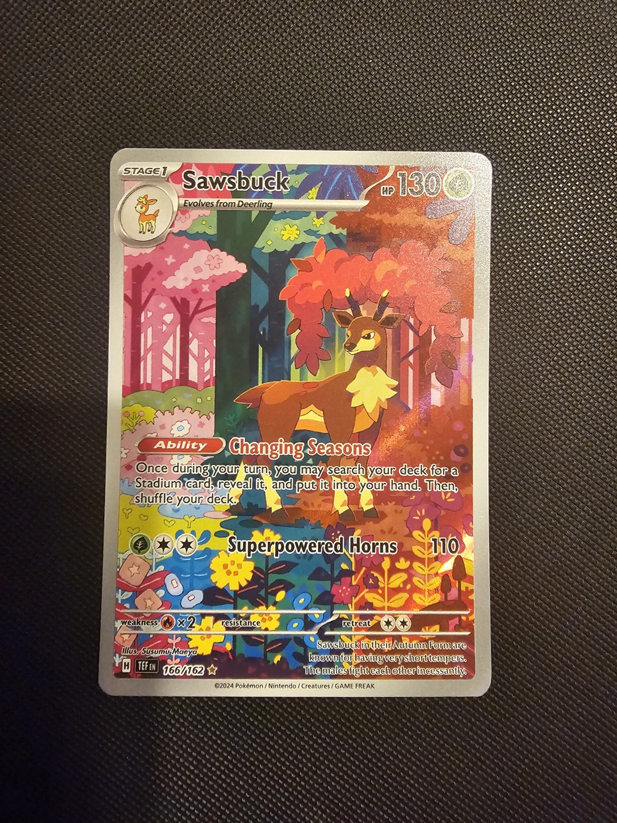 Sawsbuck 166/162 Illustration Rare Temporal Forces Pokemon Card NM
