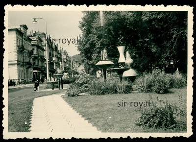 Marienbad 1960er - Strasse mit Wasserspielen - Marianske Lazne - Foto 10x7cm