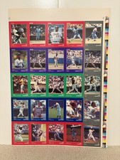 1990 The Star Co Uncut Sheet-Bo Jackson, Griffey Jr Others w/ PROMO CARDS - GOLD