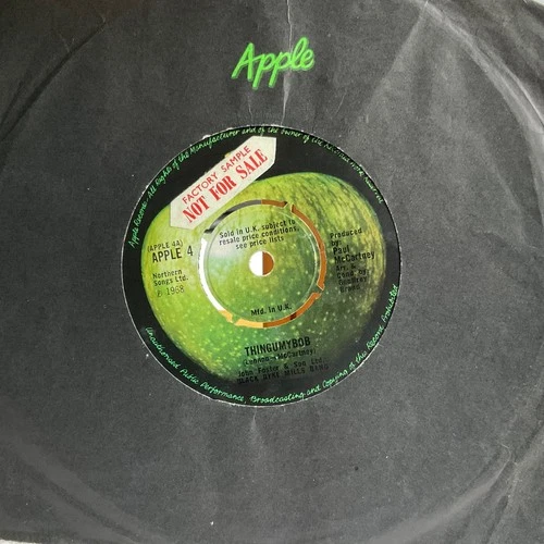 THE BEATLES/BLACK DYKE MILLS BAND ‘THINGUMYBOB’ APPLE 4 RARE ‘DEMO’ 45 1968