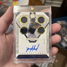 2019 Panini  - Prospect Cornerstones Yordan Alvarez #PC-YA /49 (AU, MEM, RC)