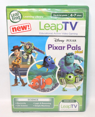 LeapFrog Leap TV DISNEY PIXAR PALS PLUS! Science Educational Game Ages 4-7, NEW