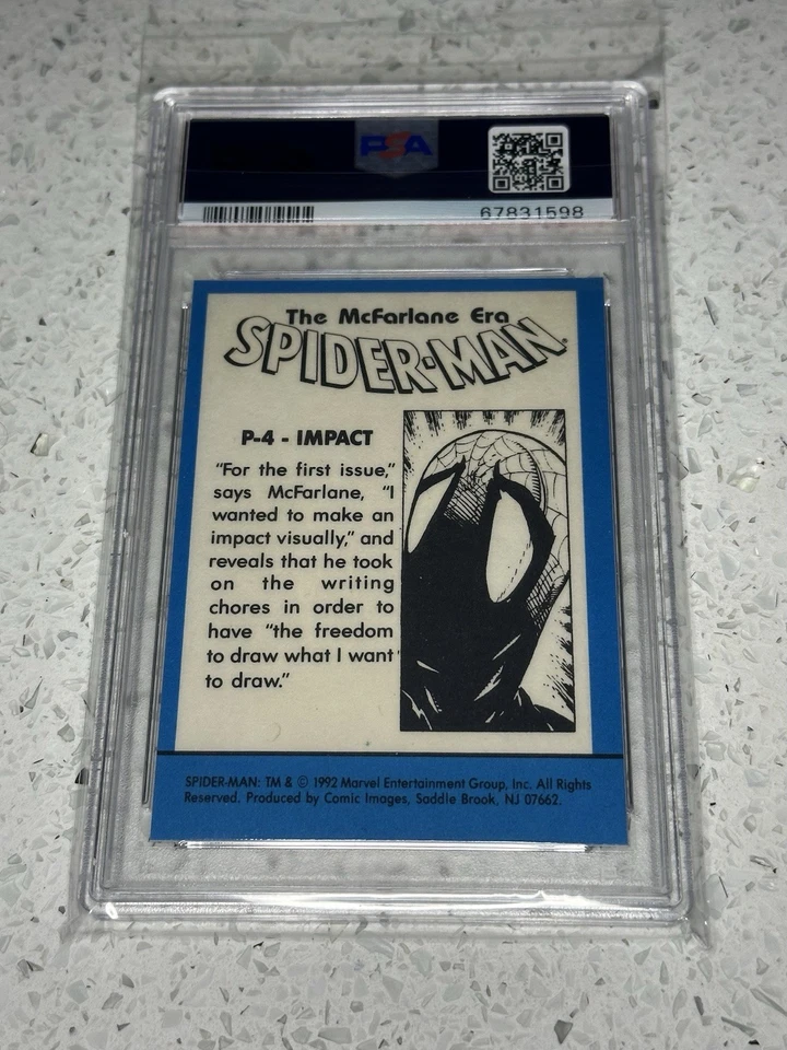 IMPACT PRISM 1992 Spider-Man The McFarlane Era PSA 9 #P-4 Foto 2 de 2