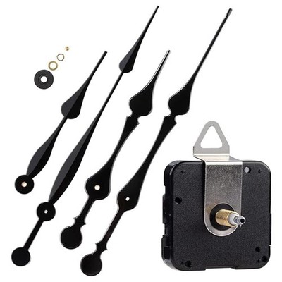 High Torque Long Shaft Clock Mechanism Kit Movement with 2 Pairs of 12 Inch L...