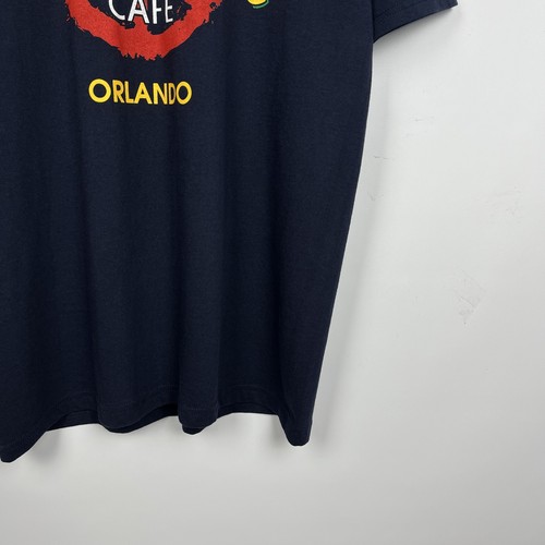 Camiseta De Colección Hard Rock Café Orlando Logo Grande Manga Corta Azul Talla Mediana Años 90’s - Imagen 3 de 15