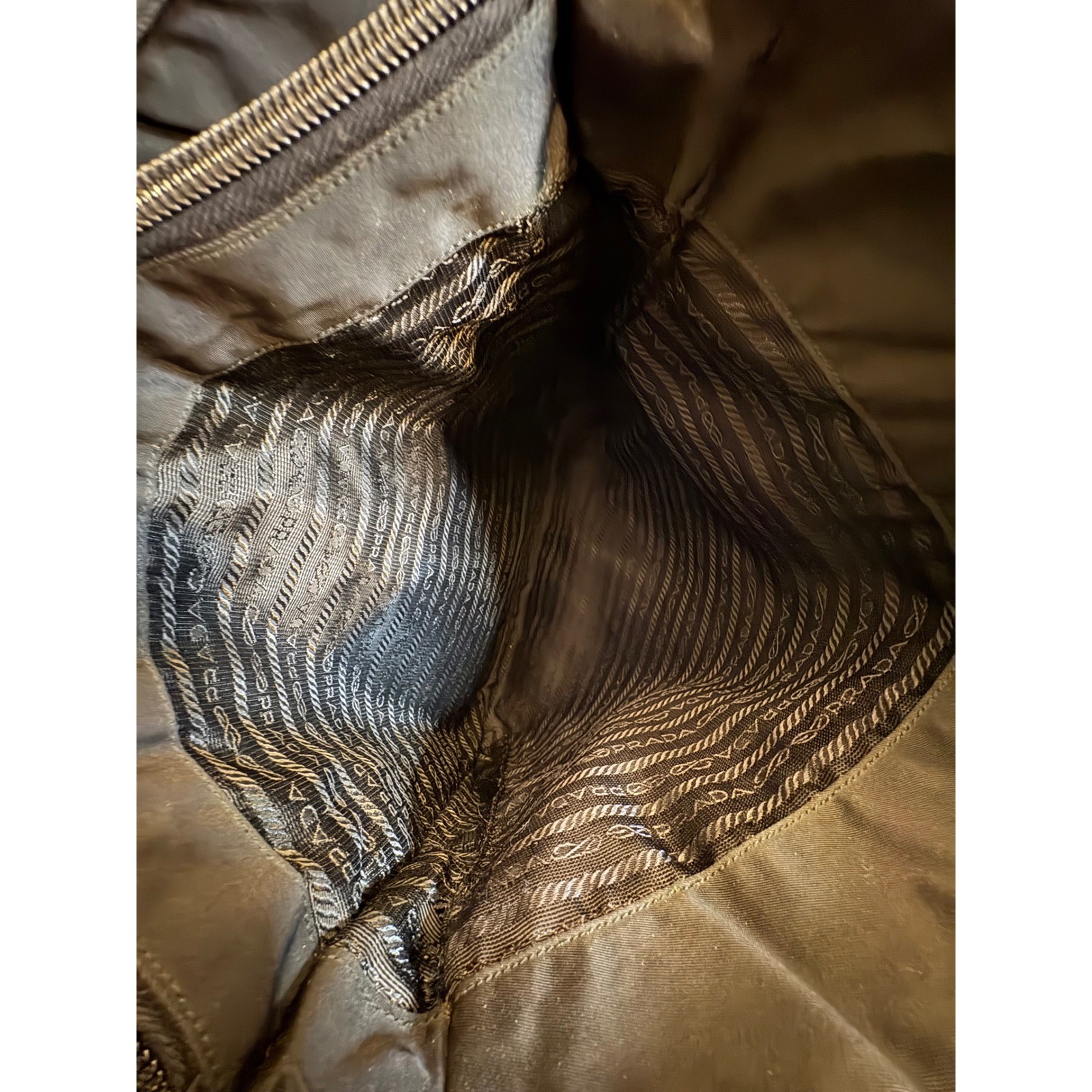 Prada Black Nylon Tote Bag Leather Trim Triangle Logo Shoulder Bag Vintage thumbnail 11