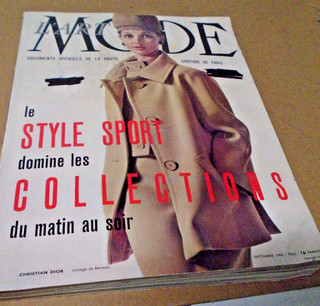 L'Art et la Mode Septembre 1963 French models wear Cardin Chanel Lanvin Dior etc