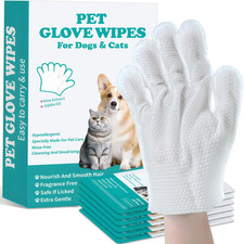 Pet Glove Wipes for Dogs and Cats - Dog Washing Gloves, Cat Bathing Wipes, Indiv