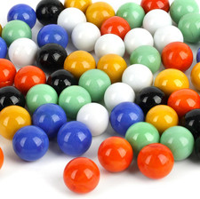 POPLAY 60PCS Glass Marbles Set, for Marble Board Game Chinese Checkers Board