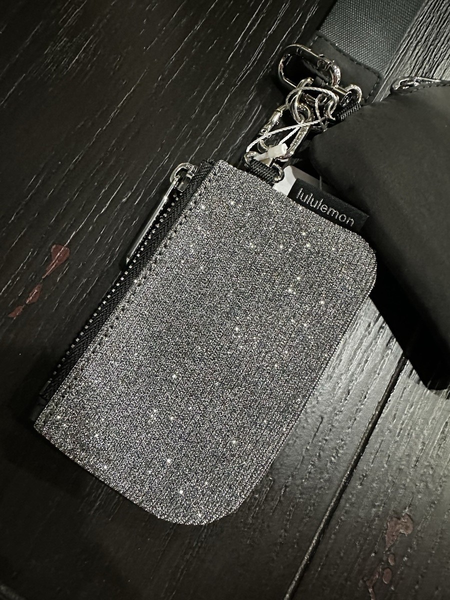 NWT Lululemon Dual Pouch Wristlet Black Glitter Sold Out! | eBay