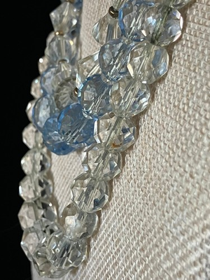 #ad Vintage Faceted Crystal Glass Necklace Lot Cones Rounds FOR RESTRINGING UPCYCLE $59.99
