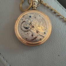 1906 Hamilton Grade 940 21 Jewels Railroad Watch Working With Gold Chain
