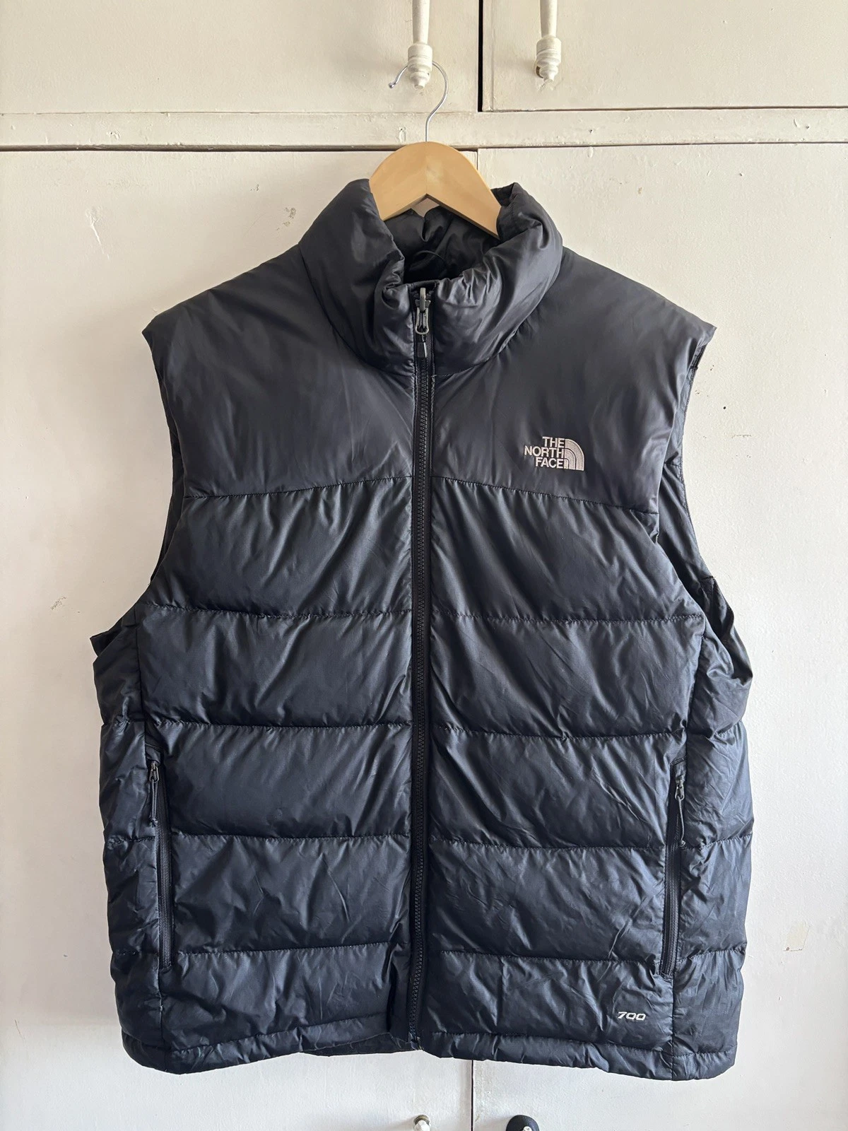 The North Face Mens 700 Down Puffer Gilet Nuptse Vest Bodywarmer - Large - Black