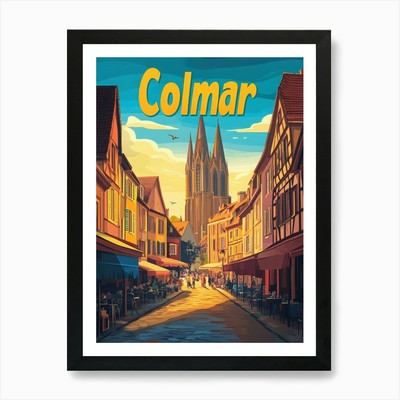 Aihrgdesign A Retro Reiseposter F Gerahmtes Wandbild Poster Leinwanddruck Bild