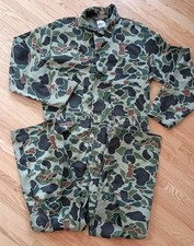 Vintage Walls Camo Coveralls Mens Large Regular Duck Camo Hunting Jumpsuit USA