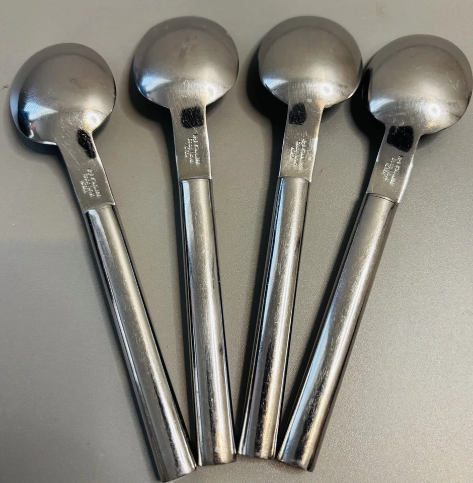 4 Места овальный суп ложки Boda Nova овальный стали глянцевый из нержавеющей стали Корея 7 1/2" - Изображение 2 из 2