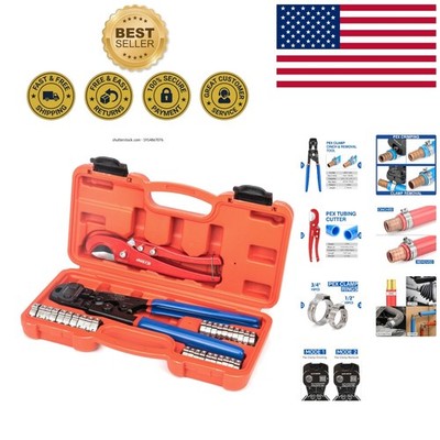 Professional PEX Clamp Cinching Set: Heavy-Duty Tubing Cutter & Clamps Included