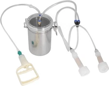 Cow Milking Machine, 2L Manual Machine Portable Stainless Steel... 