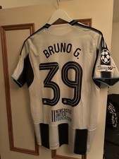 Bruno Guimarães Match Worn Newcastle United Champions League Shirt V Barcelona