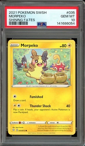 Pokemon TCG SWSH Shining Fates #035 Morpeko Non-Holo Common PSA 10