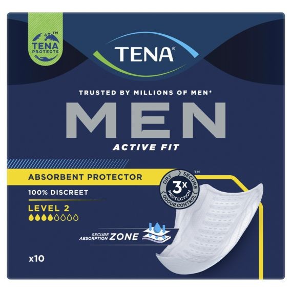 Tena Men Level 2 Einlagen 10 + 2 Gratis - 6 Pack = 72 Einlagen