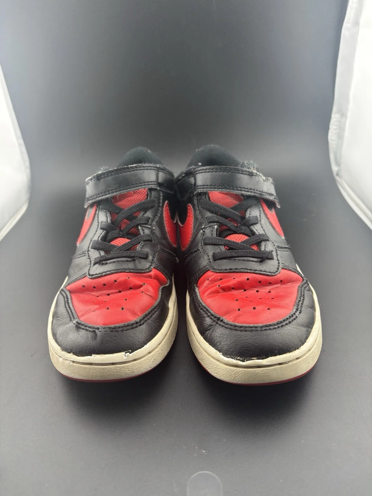 Nike Court Borough Recraft Low Taglia 2 Youth Nero e Rosso