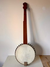 Banjo fine 1800 5 corde Ernest Hammig? Decorazione da parete NYC o da restaurare 34"