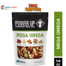 Gourmet Nut Power Up Mega Omega Trail Mix Non-GMO Vegan Gluten Free 14 oz 9.70 per gallon