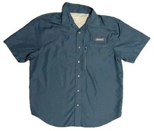 Eddie Bauer Short Sleeve Woven Tech Button Up Shirt Men  s Size Medium