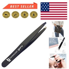 Effortless Grooming with Slant-Tip Tweezers - Perfect for All Facial Hair Needs